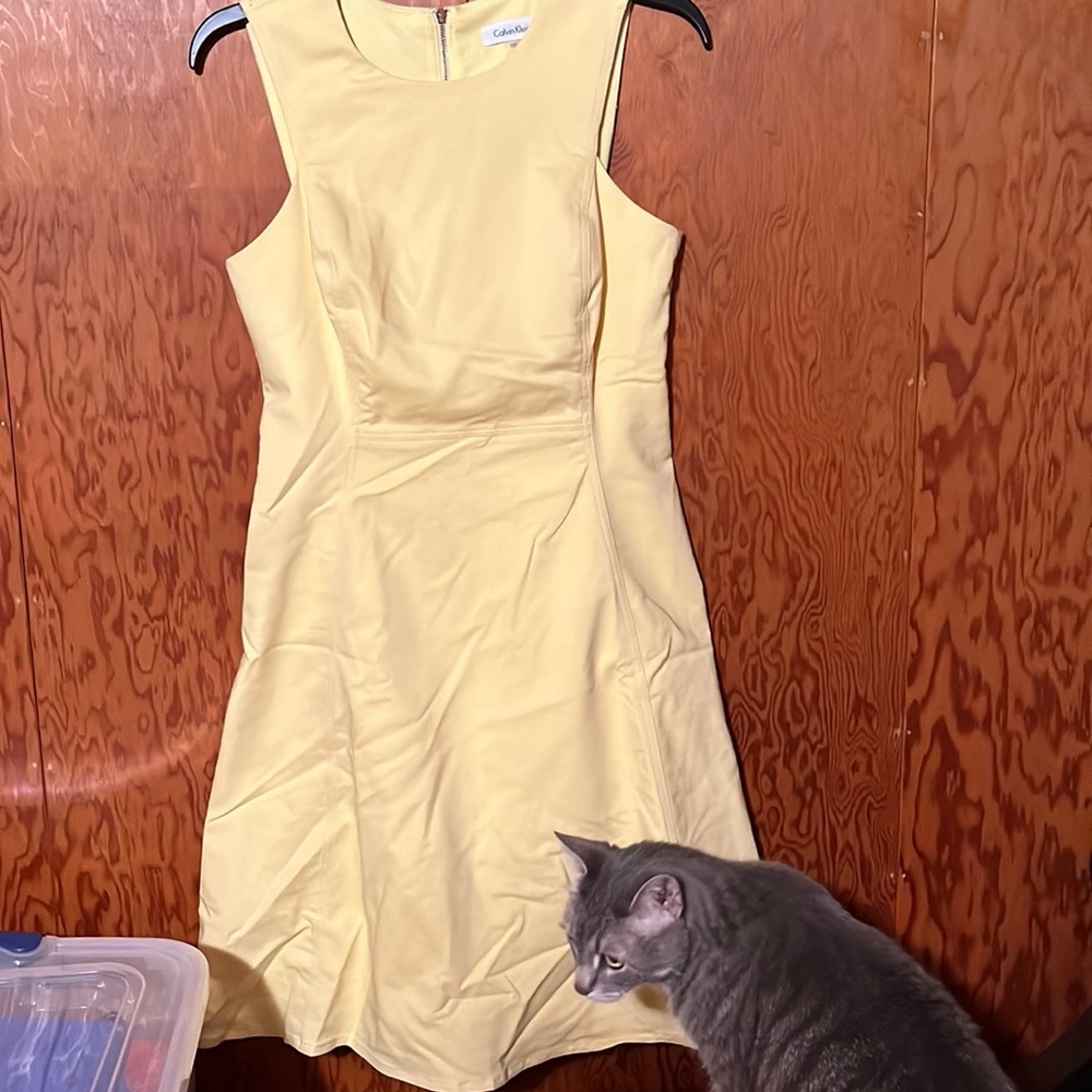 NWOT Calvin Klein Yellow Dress
